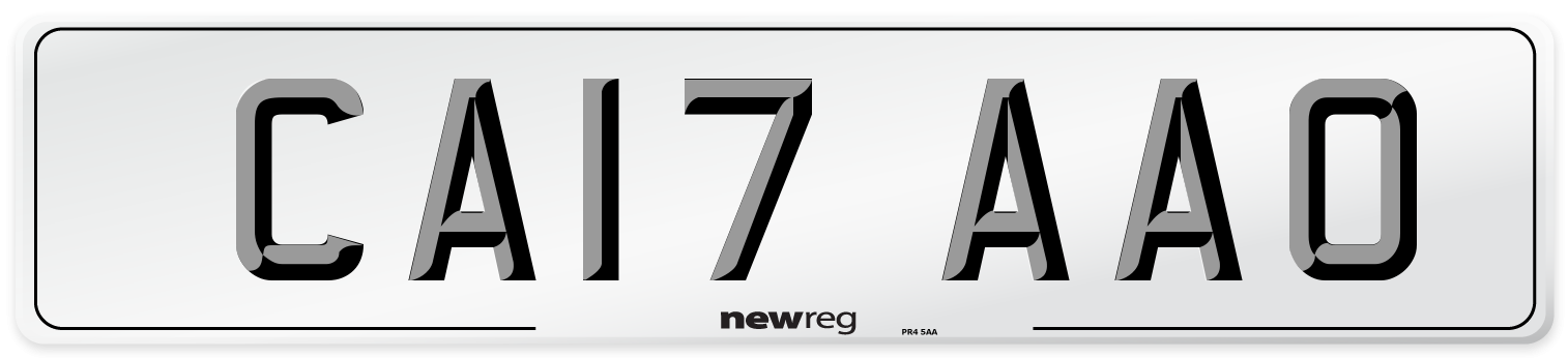 CA17 AAO Number Plate from New Reg
